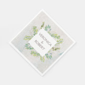 Rustic Eucalyptus Greenery Wedding Servet (Hoek)