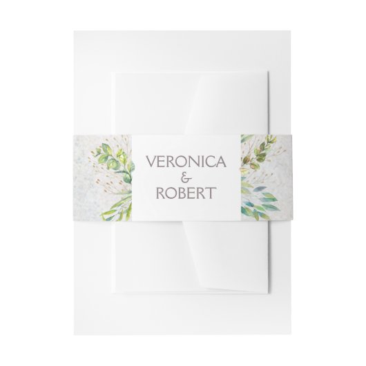 Rustic Eucalyptus Greenery Wedding Uitnodigingen Wikkel (Voorkant Voorbeeld)