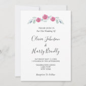 Rustic Eucalyptus Greenery White Wedding Kaart (Voorkant)