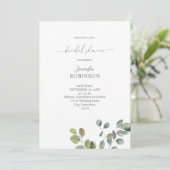 Rustic Eucalyptus Groene Duo 2 Bruiloft Feest Uitn Kaart (Staand voorkant)
