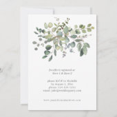 Rustic Eucalyptus Groene Duo 2 Bruiloft Feest Uitn Kaart (Achterkant)