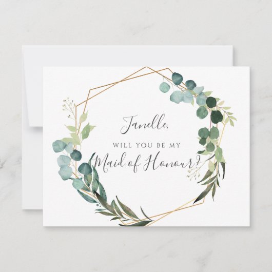 Rustic Eucalyptus is mijn dikke meid van eer Kaart (Voorkant)