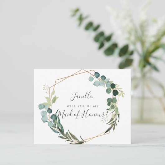 Rustic Eucalyptus is mijn dikke meid van eer Kaart (Staand voorkant)