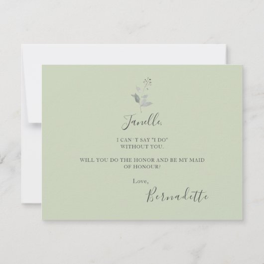 Rustic Eucalyptus is mijn dikke meid van eer Kaart (Achterkant)