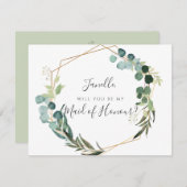 Rustic Eucalyptus is mijn dikke meid van eer Kaart (Voorkant / Achterkant)