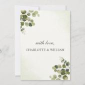 Rustic Eucalyptus laat budgetrepetitie achter Kaart (Achterkant)