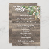 RUSTIC EUCALYPTUS LACE WEDING KAART (Voorkant / Achterkant)
