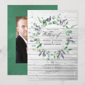 Rustic Eucalyptus Lavender Country Barn Wedding Kaart (Voorkant / Achterkant)