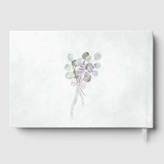 Rustic Eucalyptus & Lavender Elegant Boho Wedding Gastenboek (Achterkant)