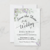 Rustic Eucalyptus & Lavender Elegant Boho Wedding Save The Date (Voorkant)