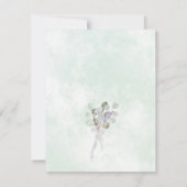 Rustic Eucalyptus & Lavender Elegant Mint Wedding Save The Date (Achterkant)