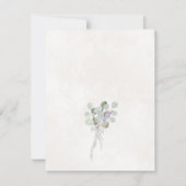 Rustic Eucalyptus & Lavender Elegant White Wedding Save The Date (Achterkant)