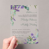 Rustic Eucalyptus Lavender Floral Islamic Wedding Acryl Uitnodigingen (Insitu (Draagbaar))