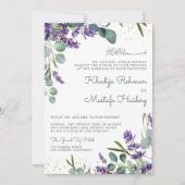 Rustic Eucalyptus Lavender Floral Islamic Wedding Kaart (Voorkant)