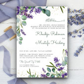 Rustic Eucalyptus Lavender Floral Islamic Wedding Kaart