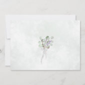 Rustic Eucalyptus & Lavender met fotohuwelijk Save The Date (Achterkant)