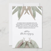 Rustic Eucalyptus Leaf Weddenschap Hartelijk dank Bedankkaart (Voorkant)