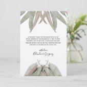 Rustic Eucalyptus Leaf Weddenschap Hartelijk dank Bedankkaart (Staand voorkant)