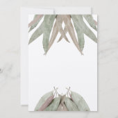 Rustic Eucalyptus Leaf Wedding Save the Date (Achterkant)