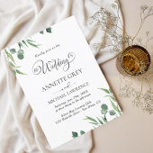 Rustic Eucalyptus Leaves Greenery bruiloft Invita Kaart
