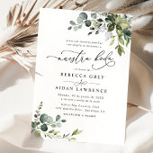 Rustic Eucalyptus Leaves Greenery Neustra Boda Kaart