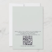 Rustic Eucalyptus Leaves Greenery QR Code Wedding Kaart (Achterkant)