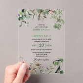 Rustic Eucalyptus Leaves Greenery Wedding Acryl Uitnodigingen (Insitu (Draagbaar))