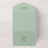 Rustic Eucalyptus Leaves  Greenery Wedding All In One Uitnodiging (Buitenkant)