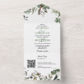Rustic Eucalyptus Leaves  Greenery Wedding All In One Uitnodiging (Binnen)