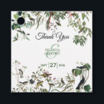 Rustic Eucalyptus Leaves  Greenery Wedding Bedankjes Labels<br><div class="desc">Een mooi ontwerp voor een kaart met een keurmerk met roestrijke eucalyptusbladeren,   groen en vogels. Een elegant ontwerp dat ideaal is voor elk trouwthema. De achterkant van de kaart toont een minimalistisch monogram. Er zijn ook huwelijksuitnodigingen en andere kantoorbenodigdheden beschikbaar.</div>