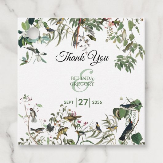 Rustic Eucalyptus Leaves  Greenery Wedding Bedankjes Labels (Voorkant)