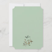 Rustic Eucalyptus Leaves  Greenery Wedding Kaart (Achterkant)