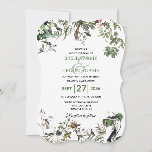 Rustic Eucalyptus Leaves Greenery Wedding Kaart (Voorkant)
