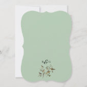 Rustic Eucalyptus Leaves  Greenery Wedding Kaart (Achterkant)