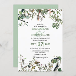 Rustic Eucalyptus Leaves  Greenery Wedding Kaart