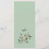 Rustic Eucalyptus Leaves  Greenery Wedding Menu (Achterkant)