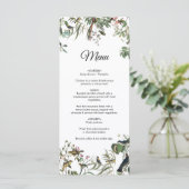 Rustic Eucalyptus Leaves  Greenery Wedding Menu (Staand voorkant)