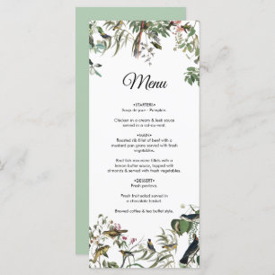 Rustic Eucalyptus Leaves Greenery Wedding Menu