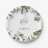 Rustic Eucalyptus Leaves Greenery Wedding Papieren Bordje (Voorkant)