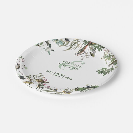 Rustic Eucalyptus Leaves  Greenery Wedding Papieren Bordje (Gekanteld)