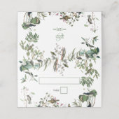 Rustic Eucalyptus Leaves Greenery Wedding Plaatskaartje (Buitenkant ongevouwen)