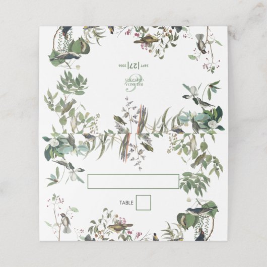 Rustic Eucalyptus Leaves Greenery Wedding Plaatskaartje (Buitenkant ongevouwen)