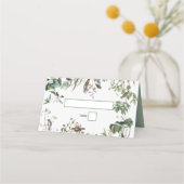 Rustic Eucalyptus Leaves Greenery Wedding Plaatskaartje (Voorkant)