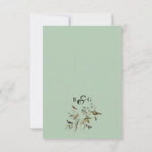 Rustic Eucalyptus Leaves  Greenery Wedding RSVP Kaartje (Achterkant)
