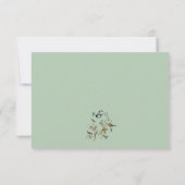 Rustic Eucalyptus Leaves  Greenery Wedding RSVP Kaartje (Achterkant)