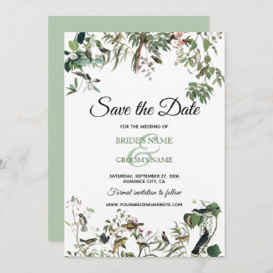 Rustic Eucalyptus Leaves Greenery Wedding Save The Date