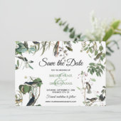 Rustic Eucalyptus Leaves  Greenery Wedding Save The Date (Staand voorkant)