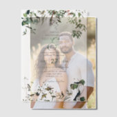 Rustic Eucalyptus Leaves Greenery Wedding Vellum Uitnodigingen (Offset (Koppel))