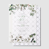 Rustic Eucalyptus Leaves Greenery Wedding Vellum Uitnodigingen (Offset (Uitnodiging))