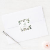 Rustic Eucalyptus Leaves  Greenery Wedding Vierkante Sticker (Envelop)